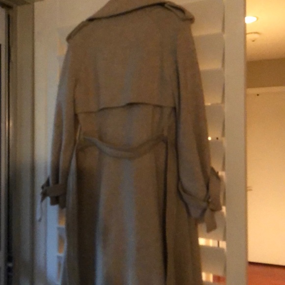 Full Length Tailored Fit Twill Wool Trench Coat - Picture 7 of 16
